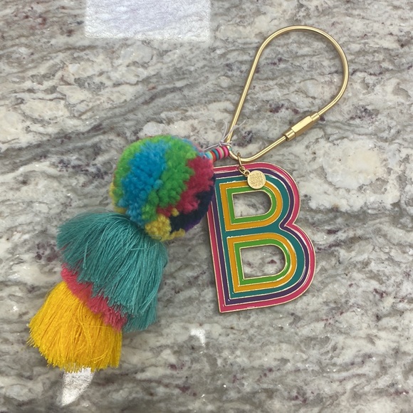 Pom Initial Keychain - B - Picture 2 of 2